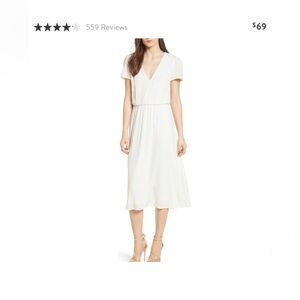 NWT Wayf White Midi Dress